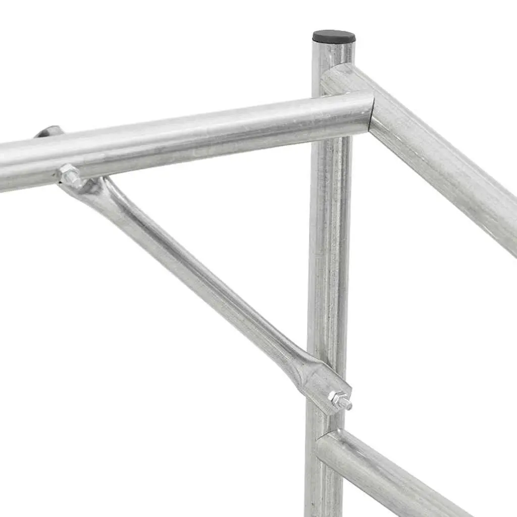 Firewood Rack Black 200.5x80.5x110.5 cm Galvanised Steel with Zippered Rain Cover