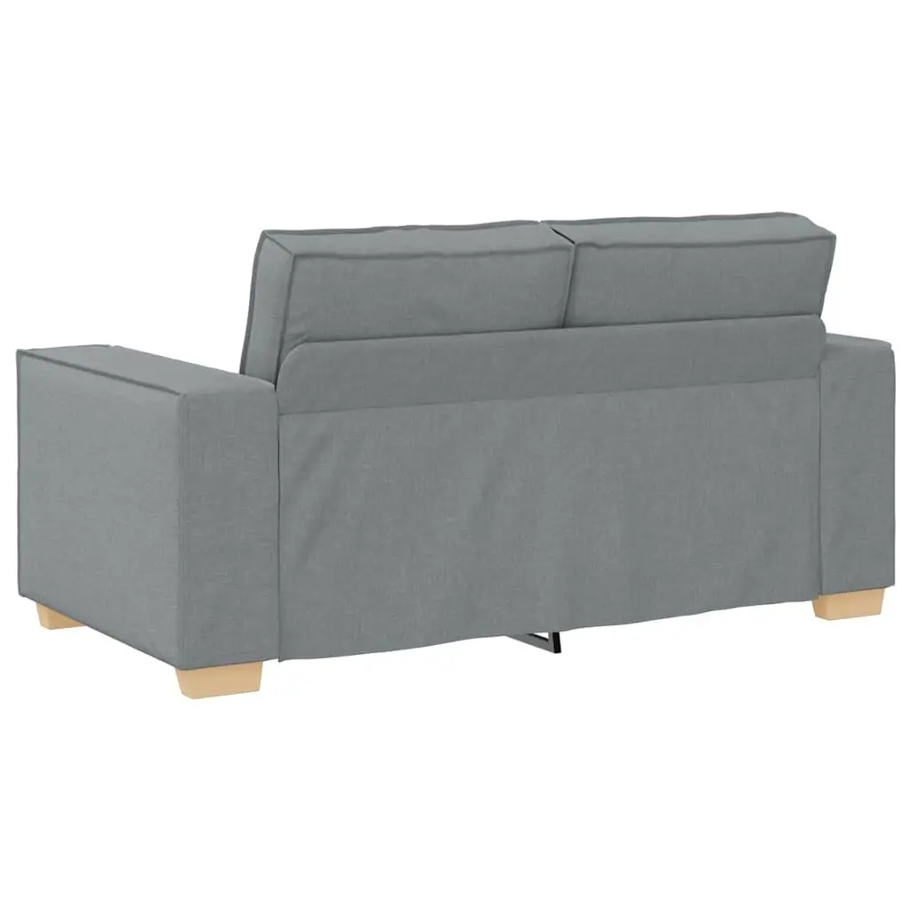 2-Seater Sofa Grey Fabric Living Room Lounge Couch with Wide Armrests