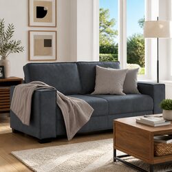 2-Seater Sofa in Dark Grey Velvet