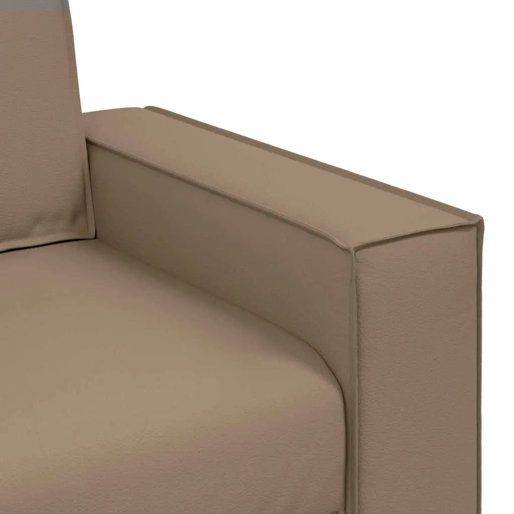 Loveseat Sofa Cappuccino Brown 160 cm Faux Leather 2 Seater Living Room Couch