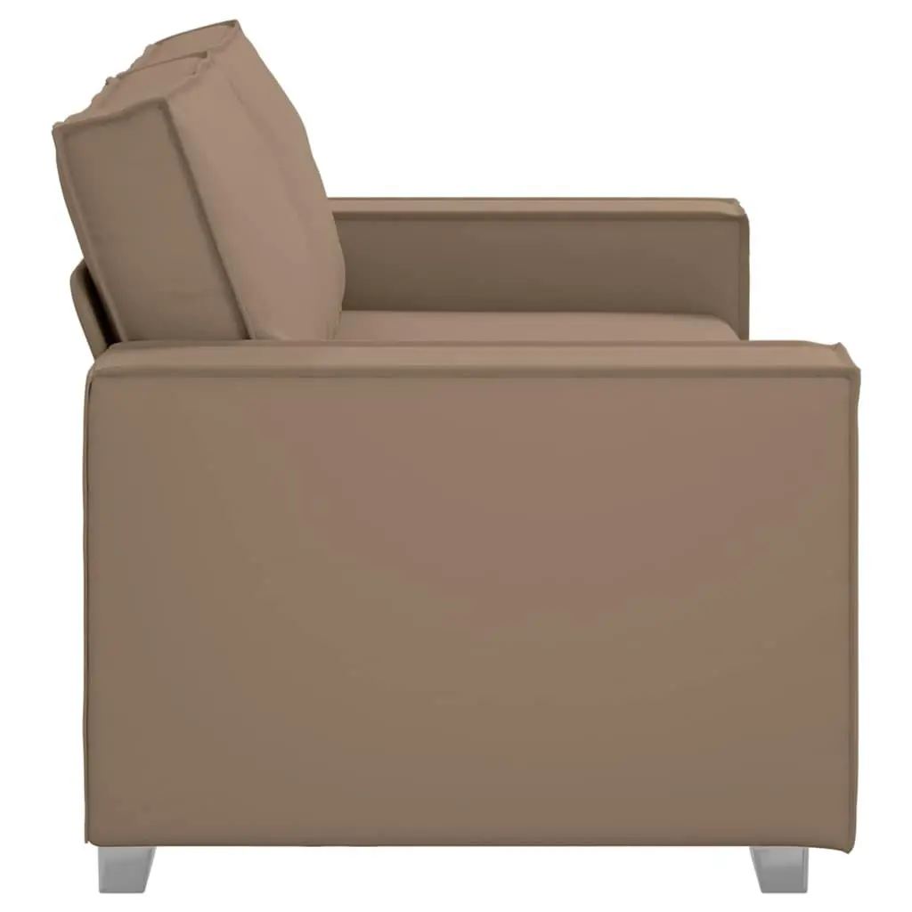 Loveseat Sofa 180 cm Modern Living Room Seating Brown Faux Leather Furniture
