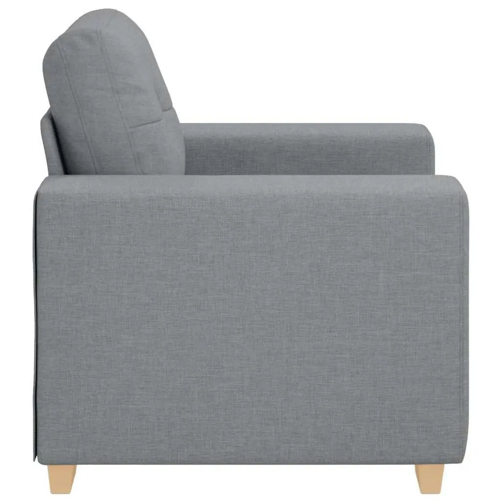 Grey Fabric Sofa Chair Armchair Living Room Bedroom Relaxation Seating