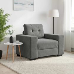 Comfortable Grey Velvet Lounge Chair for Relaxing Moments