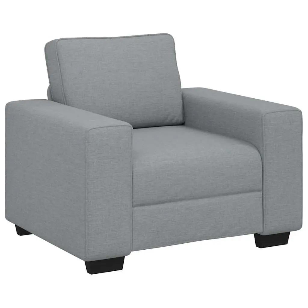 Sofa Chair Grey 100x77x82cm Soft Durable Polyester Fabric Wide Armrests Thickly Padded