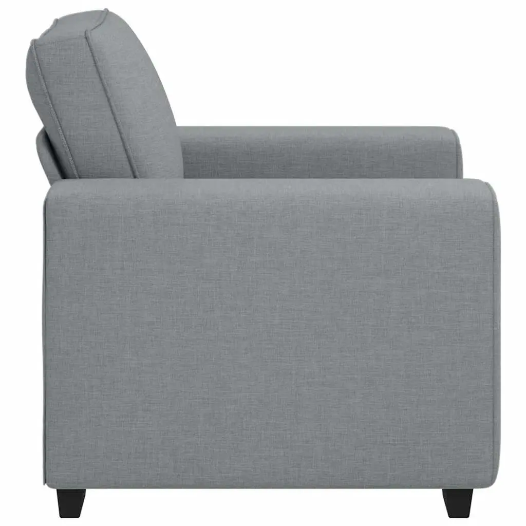Sofa Chair Grey 100x77x82cm Soft Durable Polyester Fabric Wide Armrests Thickly Padded
