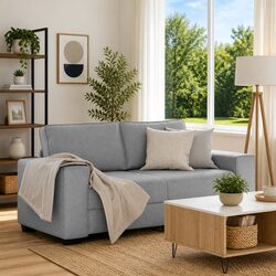 Your New Comfortable 2-Seater Sofa in Light Grey