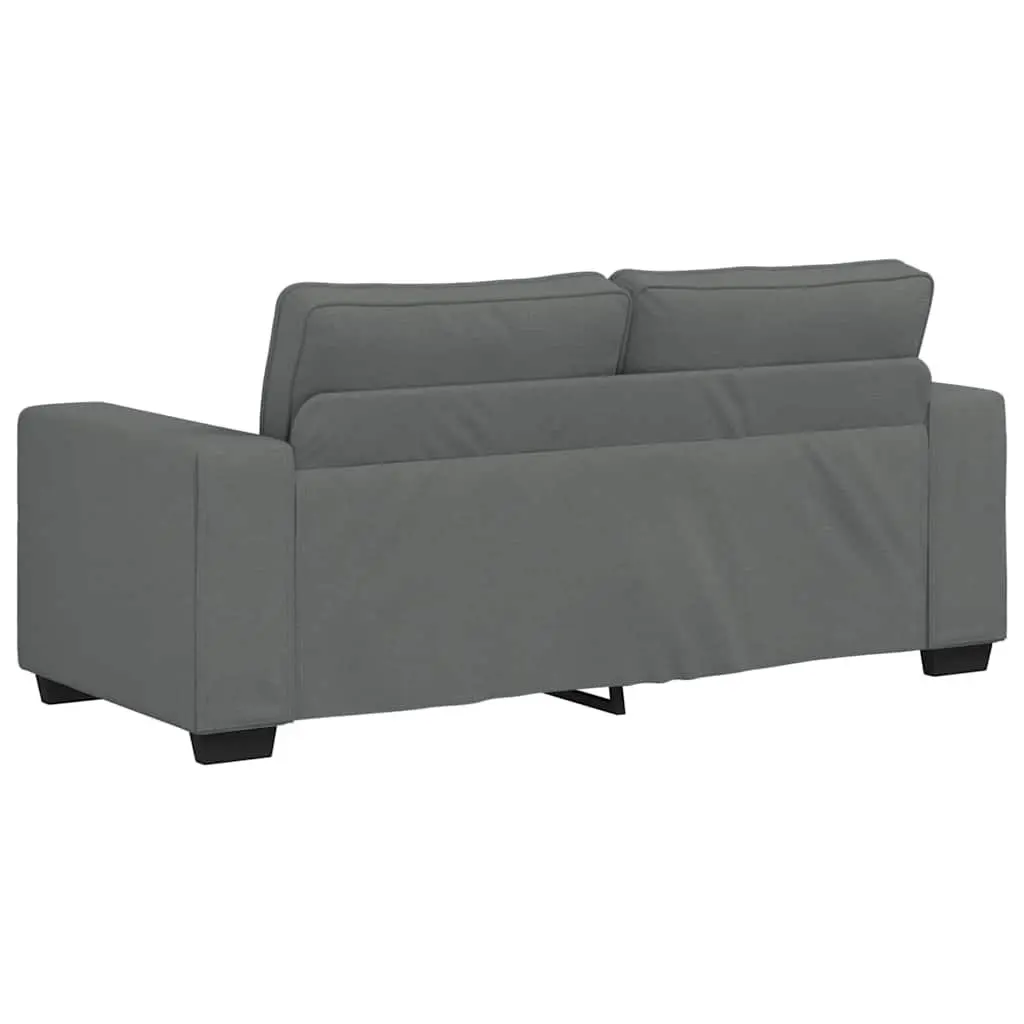 2-Seater Sofa Grey Fabric Living Room Couch Modern Comfortable Lounge Seating