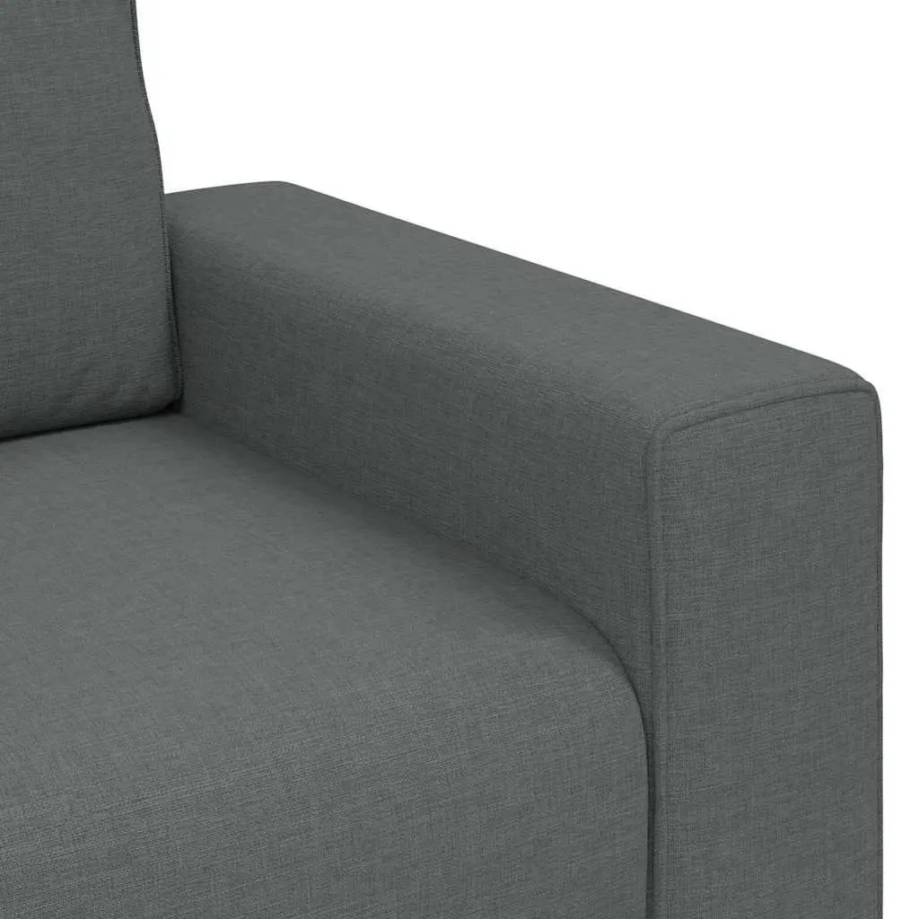 2-Seater Sofa Grey Fabric Living Room Couch Modern Comfortable Lounge Seating