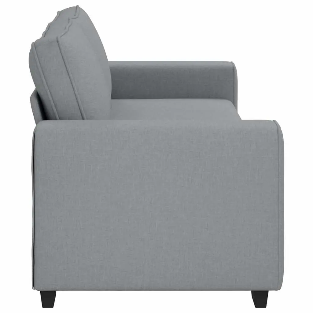 3-Seater Sofa Grey Polyester Fabric Upholstered Wooden and Metal Frame 220x77x82cm
