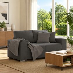 Grey Corduroy Loveseat Sofa, Built for Comfort