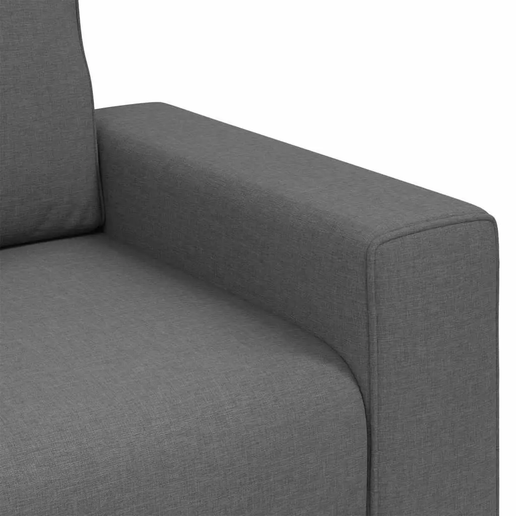 Fabric Sofa Chair Grey 100cm Wide Armrests Modern Lounge Seat