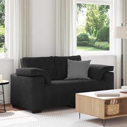 Black Velvet Loveseat Sofa