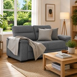 2-Seater Sofa in Grey: Functional and Stylish
