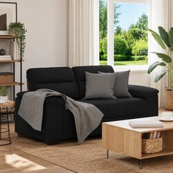 Compact Black Sofa for Comfortable Seating