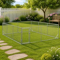 Concise 3x4x1m Outdoor Dog Kennel in Galvanised Steel