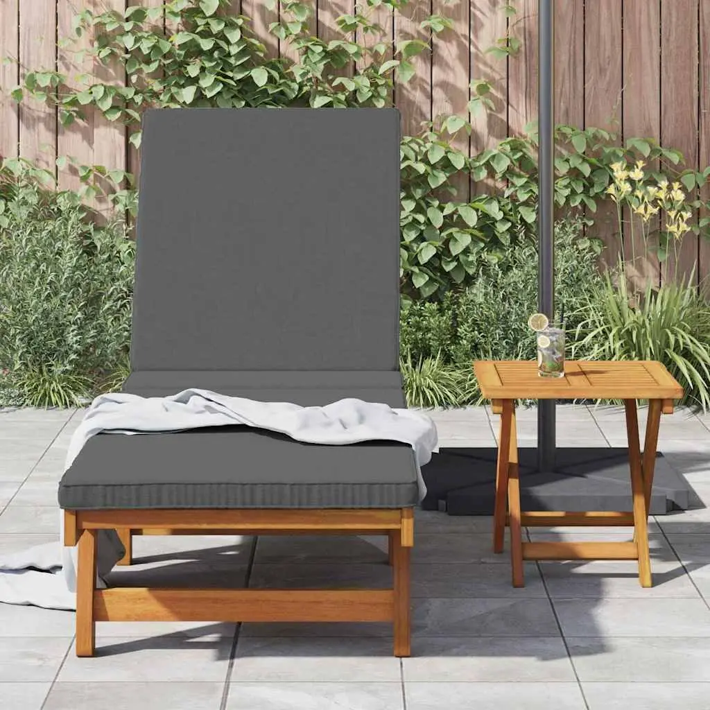 Sun Lounger Brown Adjustable Backrest Footrest Outdoor Seating
