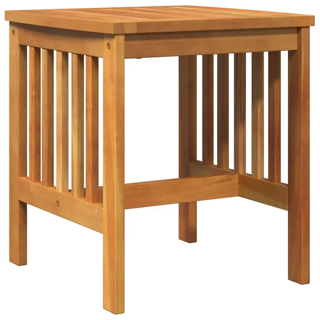Outdoor Side Table Brown Solid Acacia Wood Oiled Finish