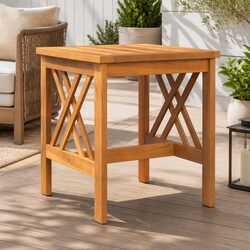 Concise and Stylish Acacia Wood Outdoor Side Table