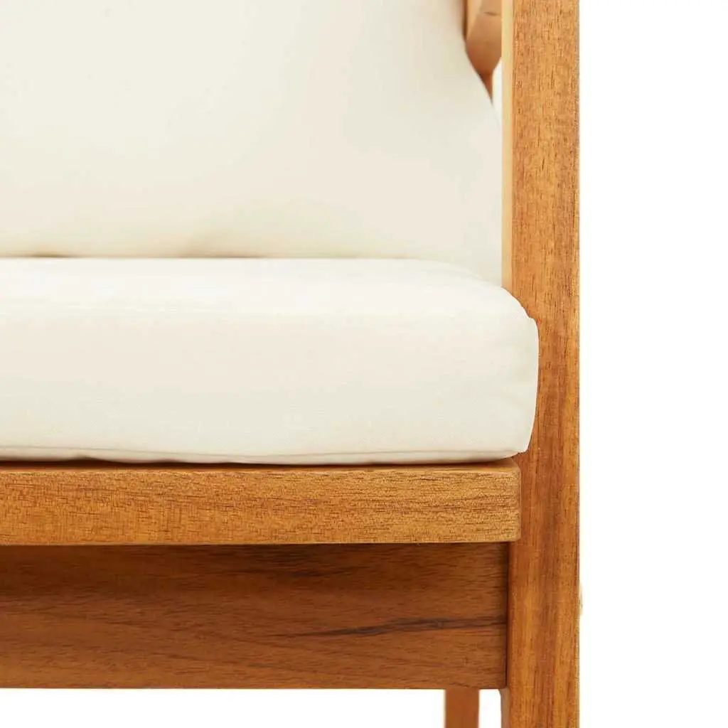 Garden Bench Brown Solid Acacia Wood Oiled Outdoor Seating