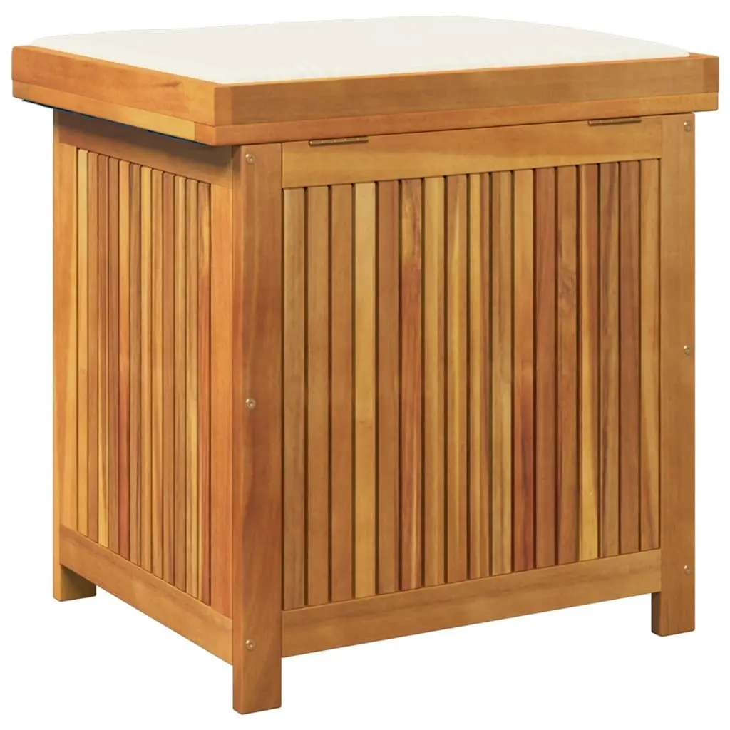 Cushion Storage Box Brown 60x50x61cm Solid Wood Outdoor Organiser with Lid