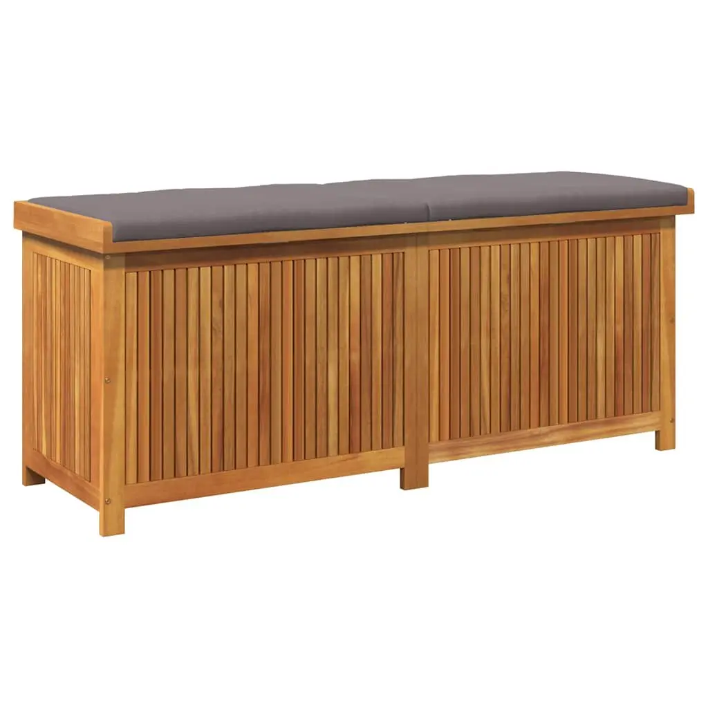 Outdoor Cushion Storage Box Brown 150x50x60.5cm Solid Acacia Wood Weather-resistant Frame