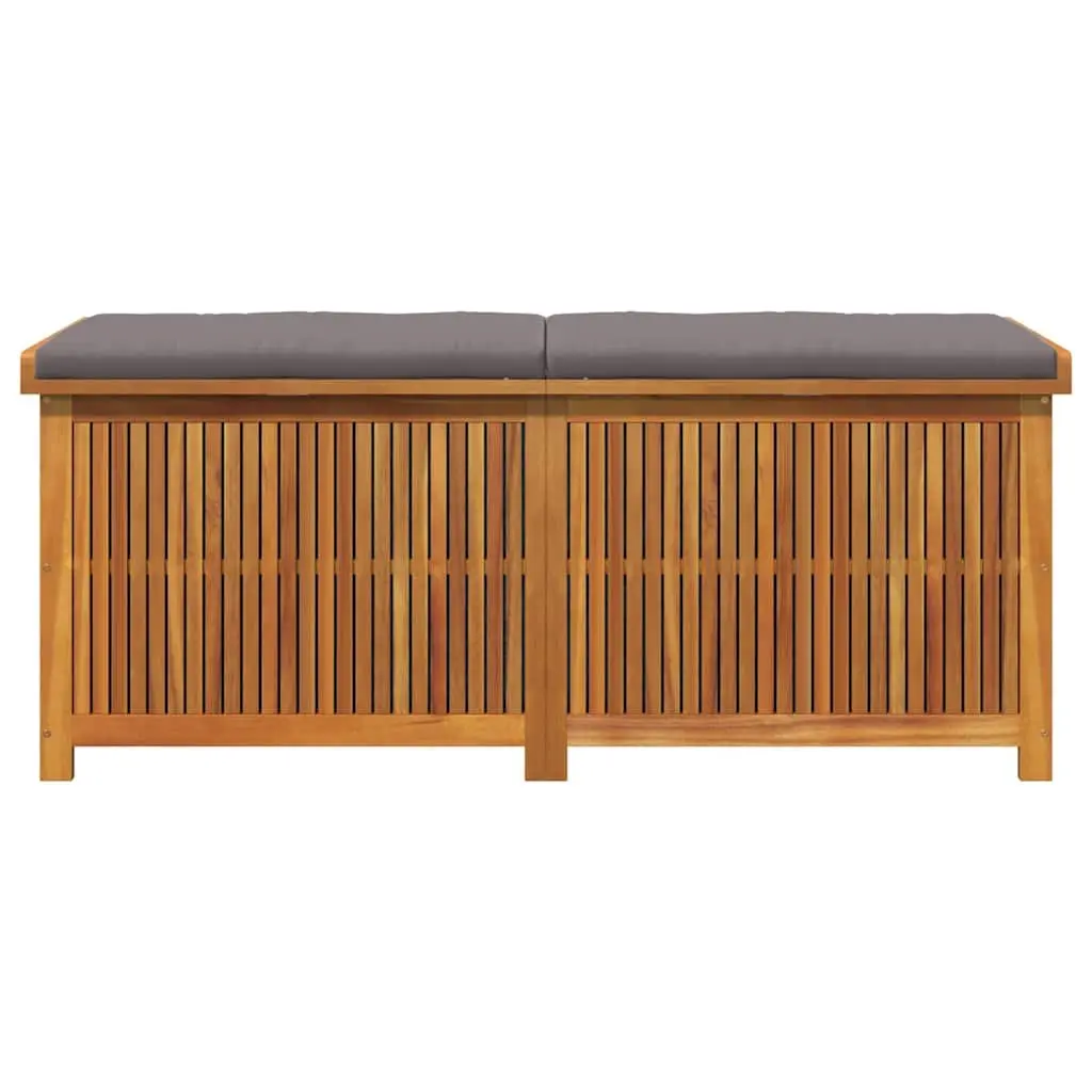 Outdoor Cushion Storage Box Brown 150x50x60.5cm Solid Acacia Wood Weather-resistant Frame