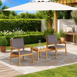 Outdoor Garden Chairs with Cushion Set 2 pcs Anthracite Modern Patio Furniture