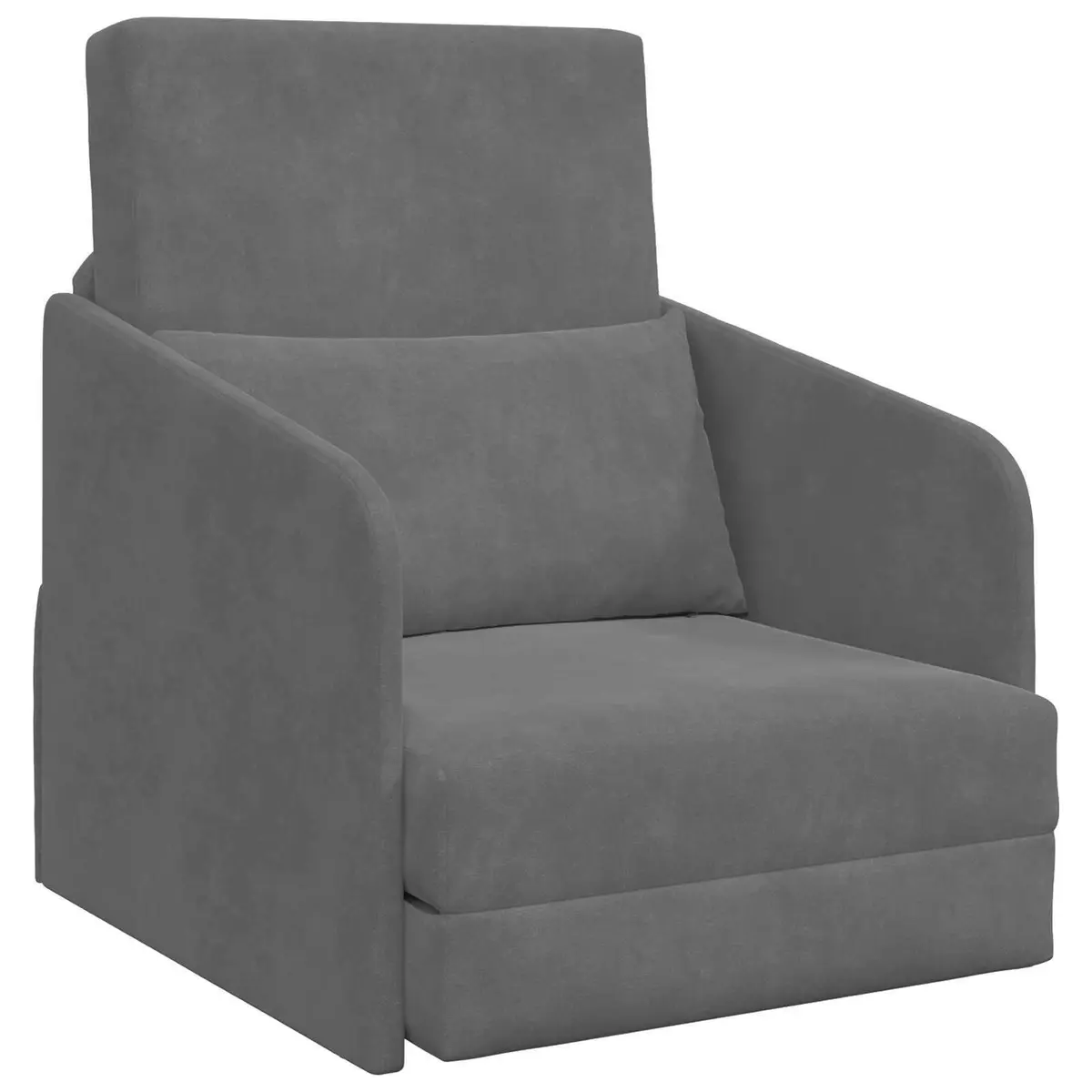 Sofa Bed Grey Velvet Convertible Lounge Furniture