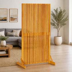 Privacy Screen Room Divider Folding Solid Wood Indoor Outdoor Patio Garden 150cm