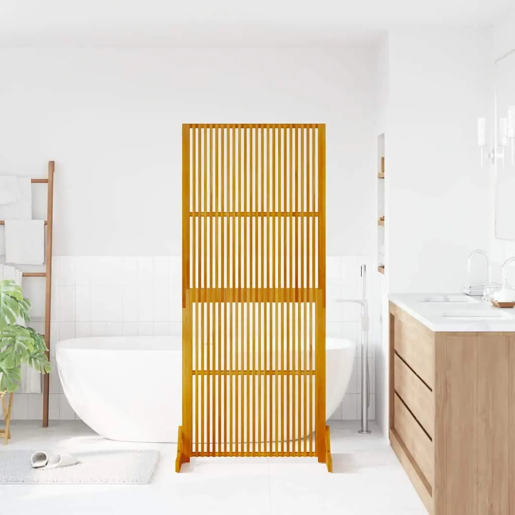 Room Divider Privacy Screen Indoor Outdoor 180.5cm Wooden Slatted Freestanding