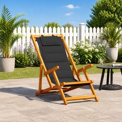 Compact Folding Beach Chair with Adjustable Backrest