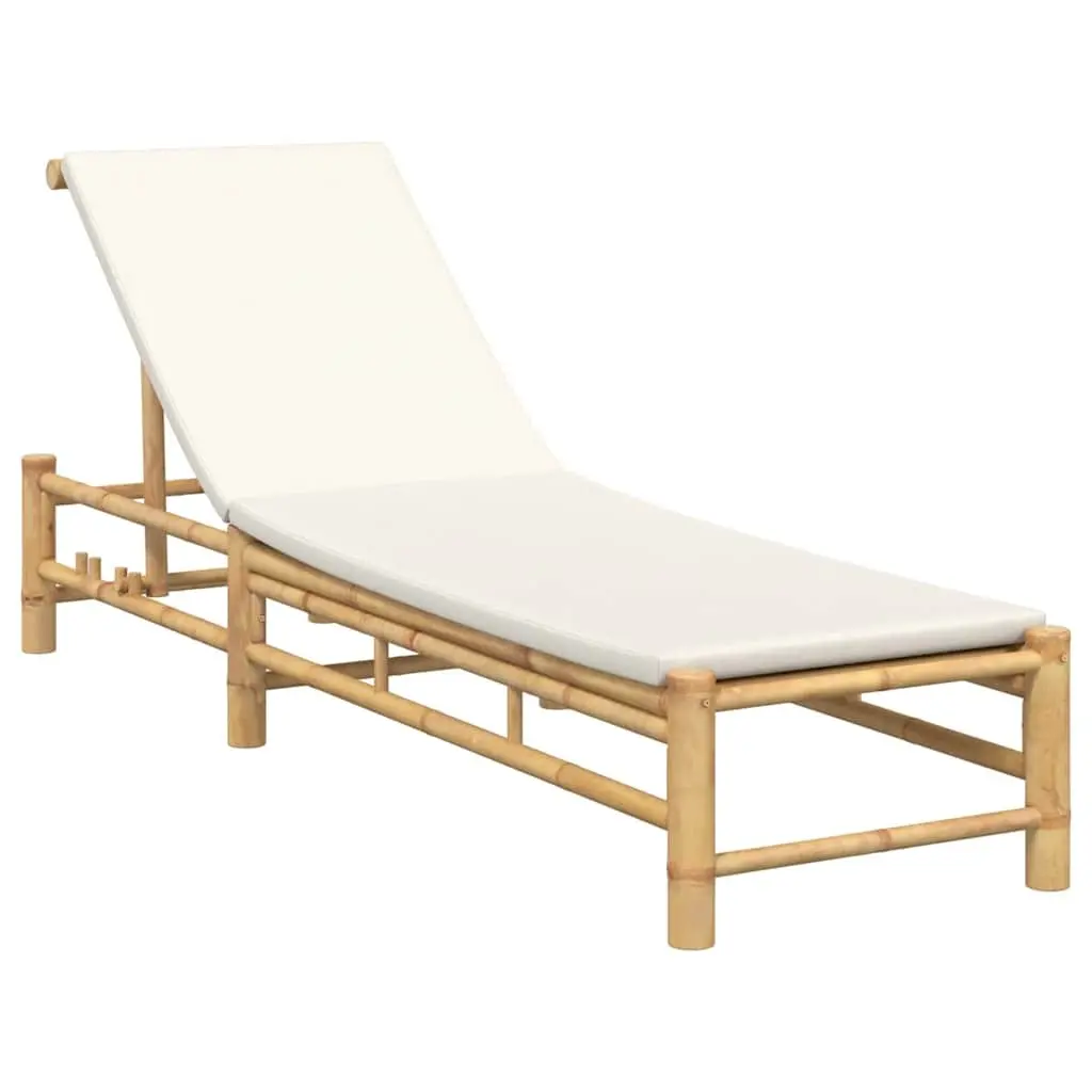 Sun Lounger Brown Adjustable Backrest Cushions Outdoor Garden Patio Furniture