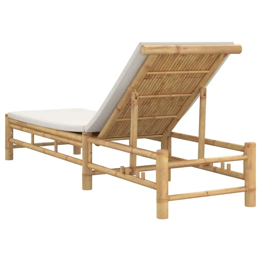 Sun Lounger Brown Adjustable Backrest Cushions Outdoor Garden Patio Furniture