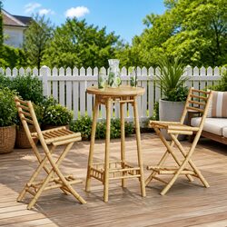 Bamboo Bar Set for Outdoor Enjoyment