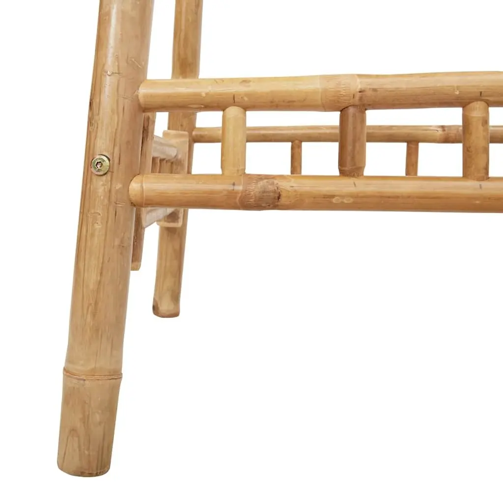 Outdoor Bar Set Brown 3 Piece Foldable Bamboo Garden Patio Furniture