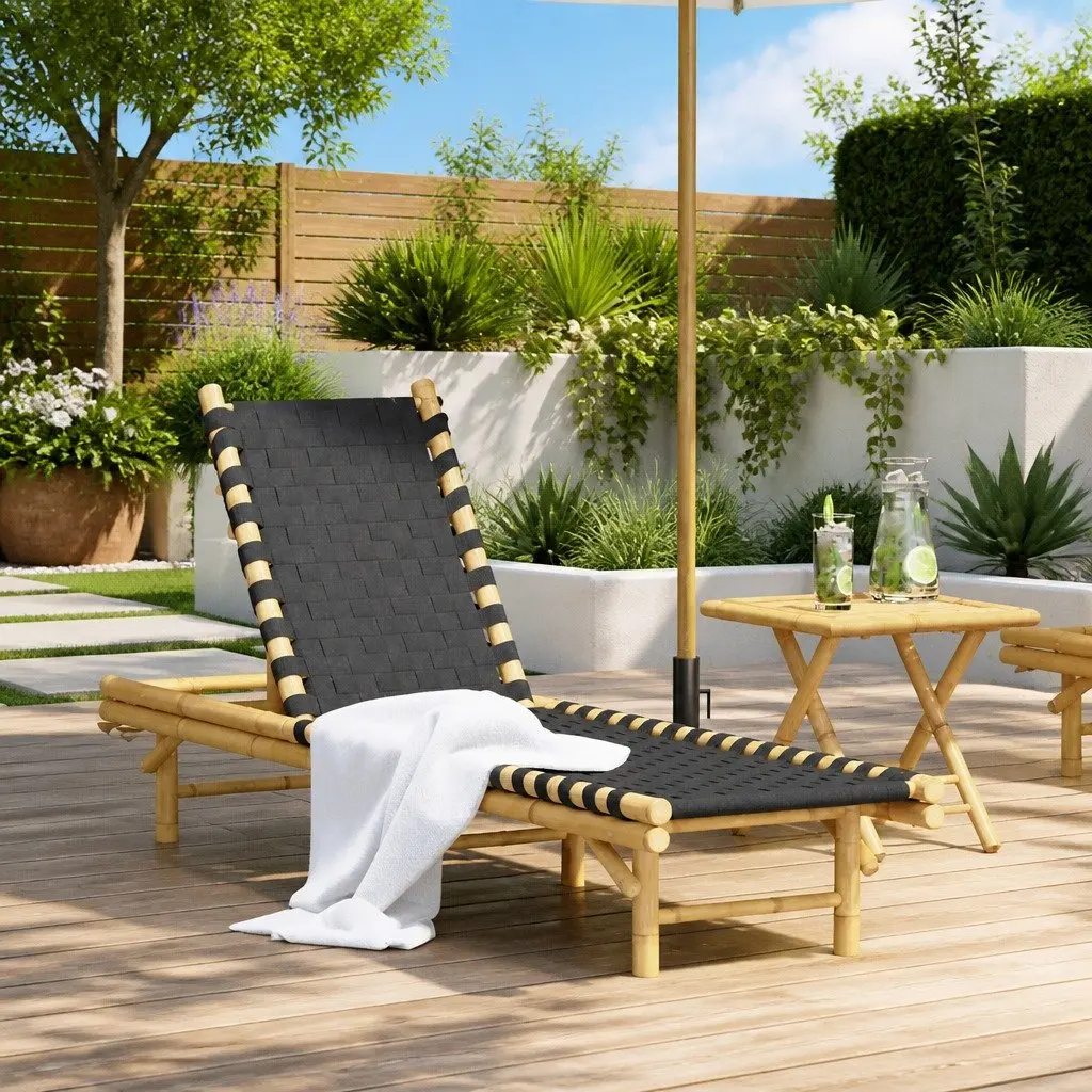 Adjustable Sun Lounger for Relaxing Outdoors