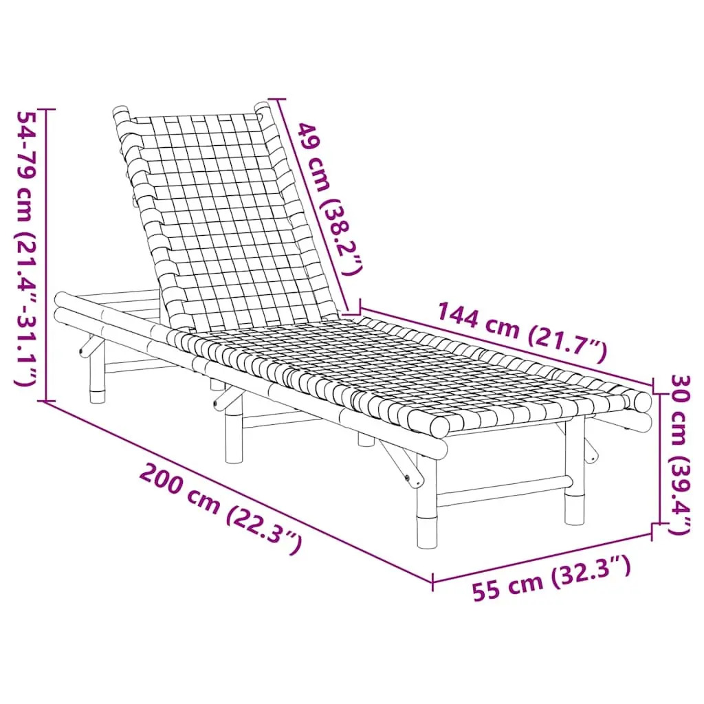 Adjustable Sun Lounger for Relaxing Outdoors