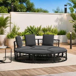 Modular Outdoor Lounge Bed with Cushions - Designed for You