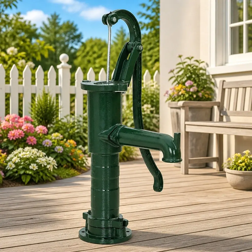 Hand Water Pump Green Manual Cast Iron Garden Pump for Ground Water Drawing System