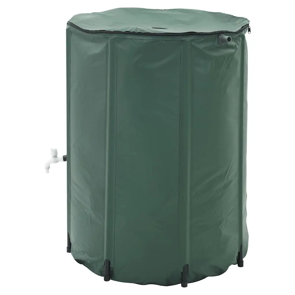 Collapsible Water Tank Green 500L PVC Construction UV Protection Garden Watering Storage System