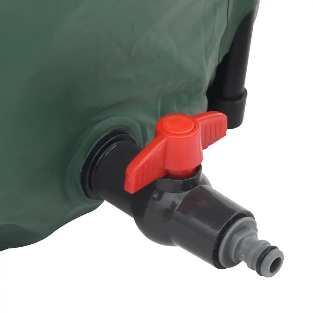 Collapsible Water Tank Green 500L PVC Construction UV Protection Garden Watering Storage System