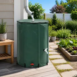 Compact 250L Green Rainwater Tank for Convenient Storage