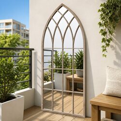 Gothic Arch Garden Mirror — Compact and Stylish 50 x 115 cm