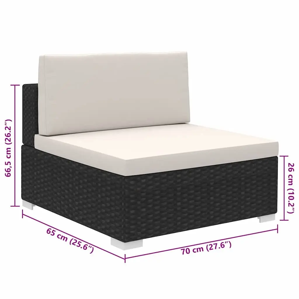 Garden Lounge Set 8 Piece Outdoor Furniture Poly Rattan Patio Seating with