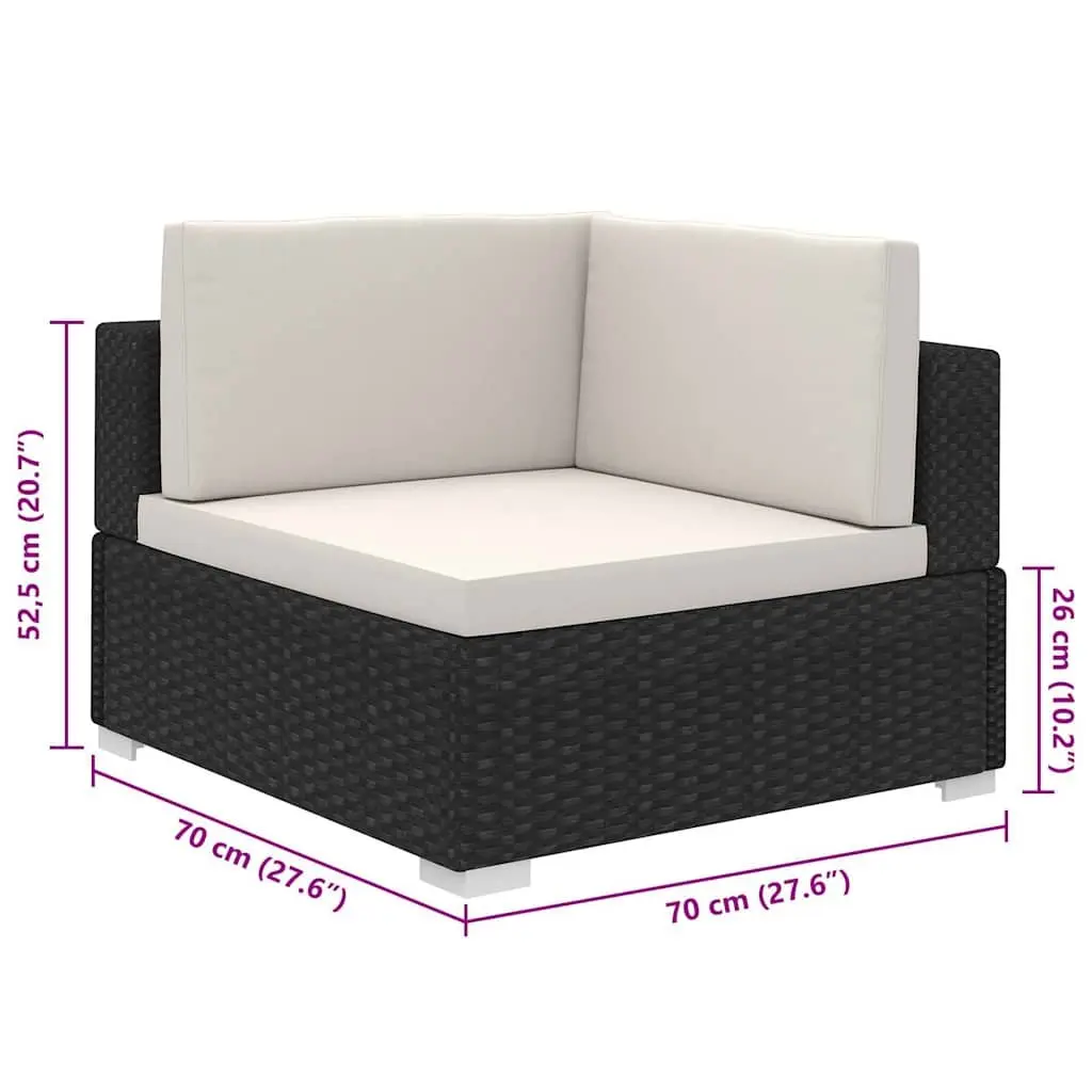 Garden Lounge Set 8 Piece Outdoor Furniture Poly Rattan Patio Seating with