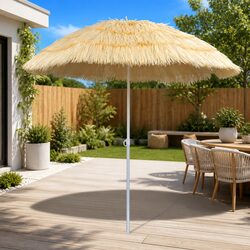 1.8m Beach Parasol with Adjustable Shade