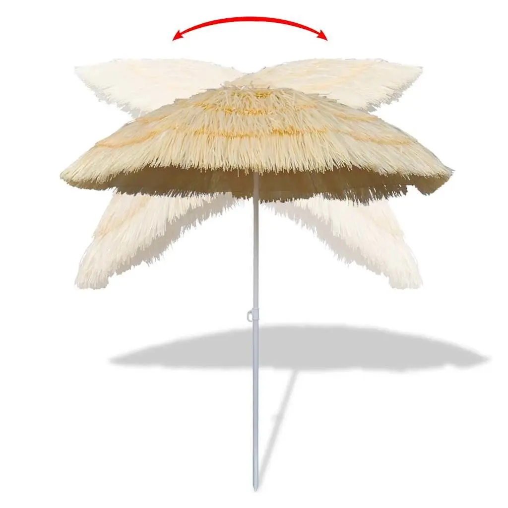 Beach Parasol Beige 1.8m Tilting Outdoor Umbrella Sunshade for Garden Patio Deck