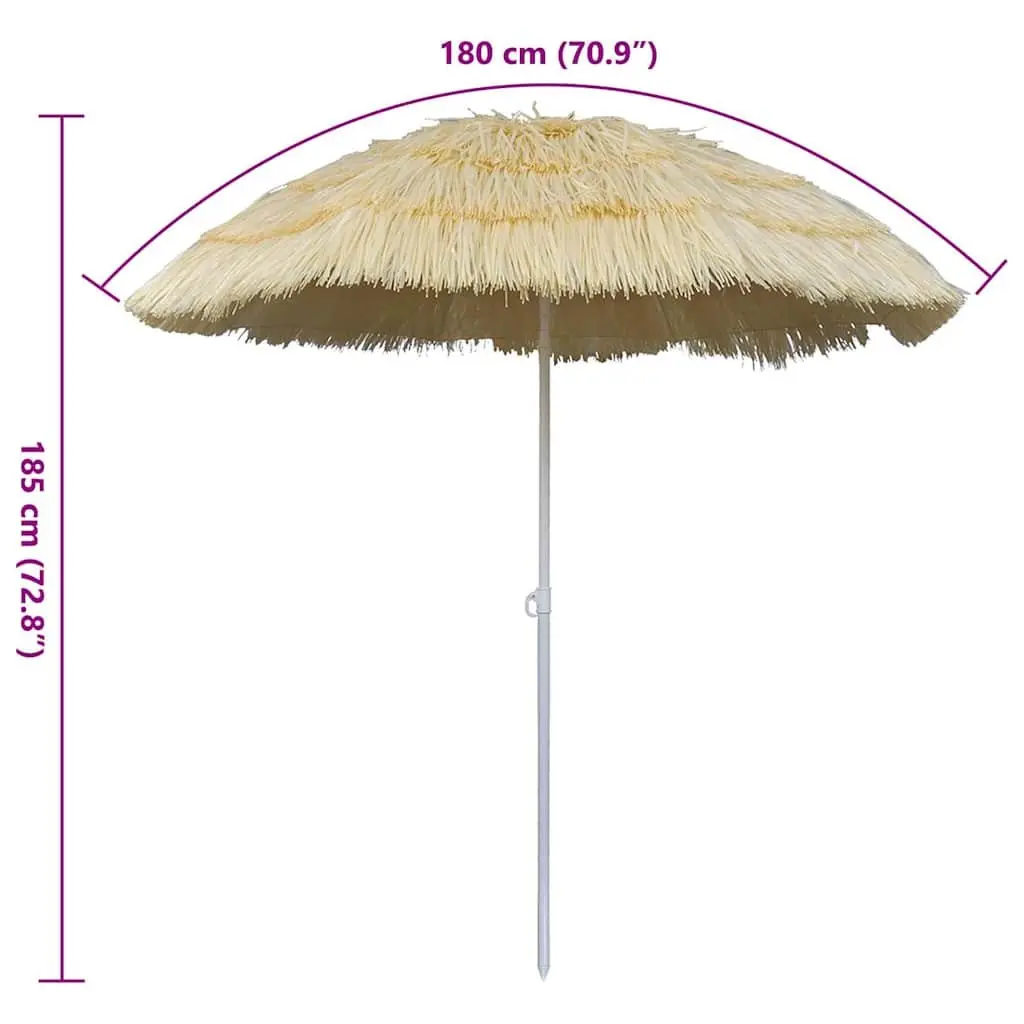 Beach Parasol Beige 1.8m Tilting Outdoor Umbrella Sunshade for Garden Patio Deck