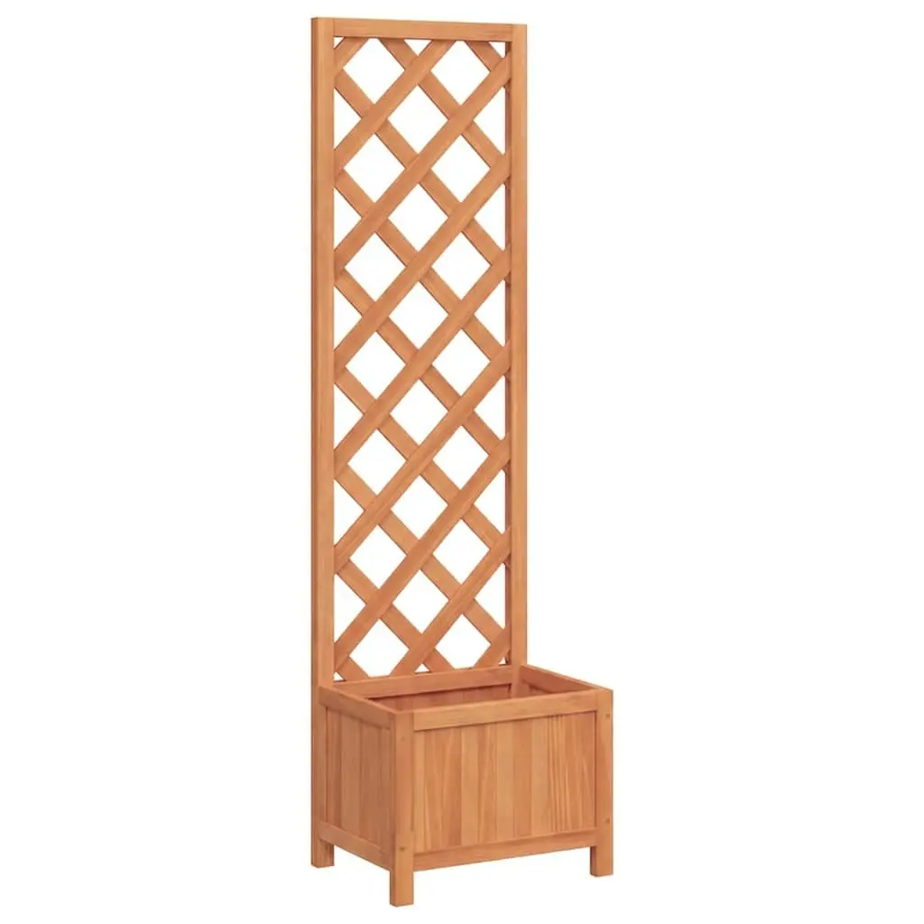 Trellis Planter Brown 40x30x135cm Wooden Outdoor Garden Flower Box with Climbing Support