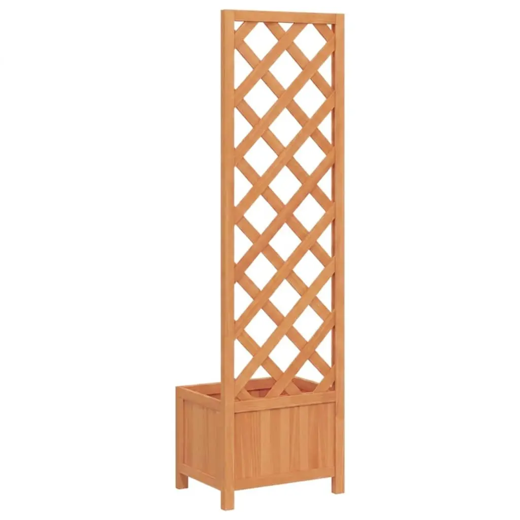 Trellis Planter Brown 40x30x135cm Wooden Outdoor Garden Flower Box with Climbing Support